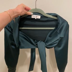 House of London Cropped Tie Wrap Shirt